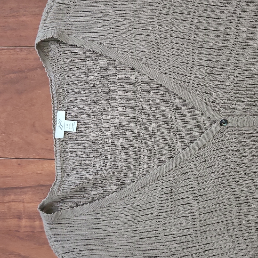 J.JILL CARDIGAN SWEATER WITH BUTTON DOWN FRONT V-CUT SZ LP - Picture 3 of 6